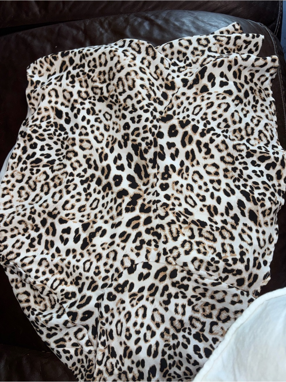 Altard State Leopard Print Plush Throw Blanket - Cream, Black & Brown
